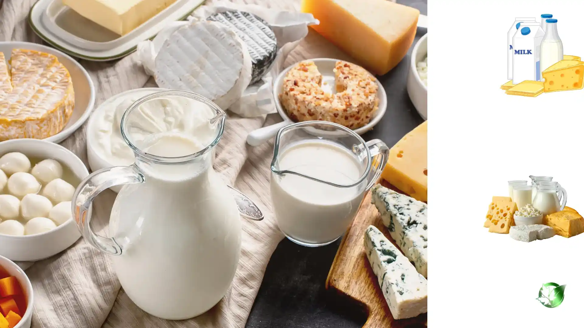 Commercial presentation of Dairy Products for wholesale product evaluation and buyer review.